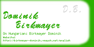 dominik birkmayer business card